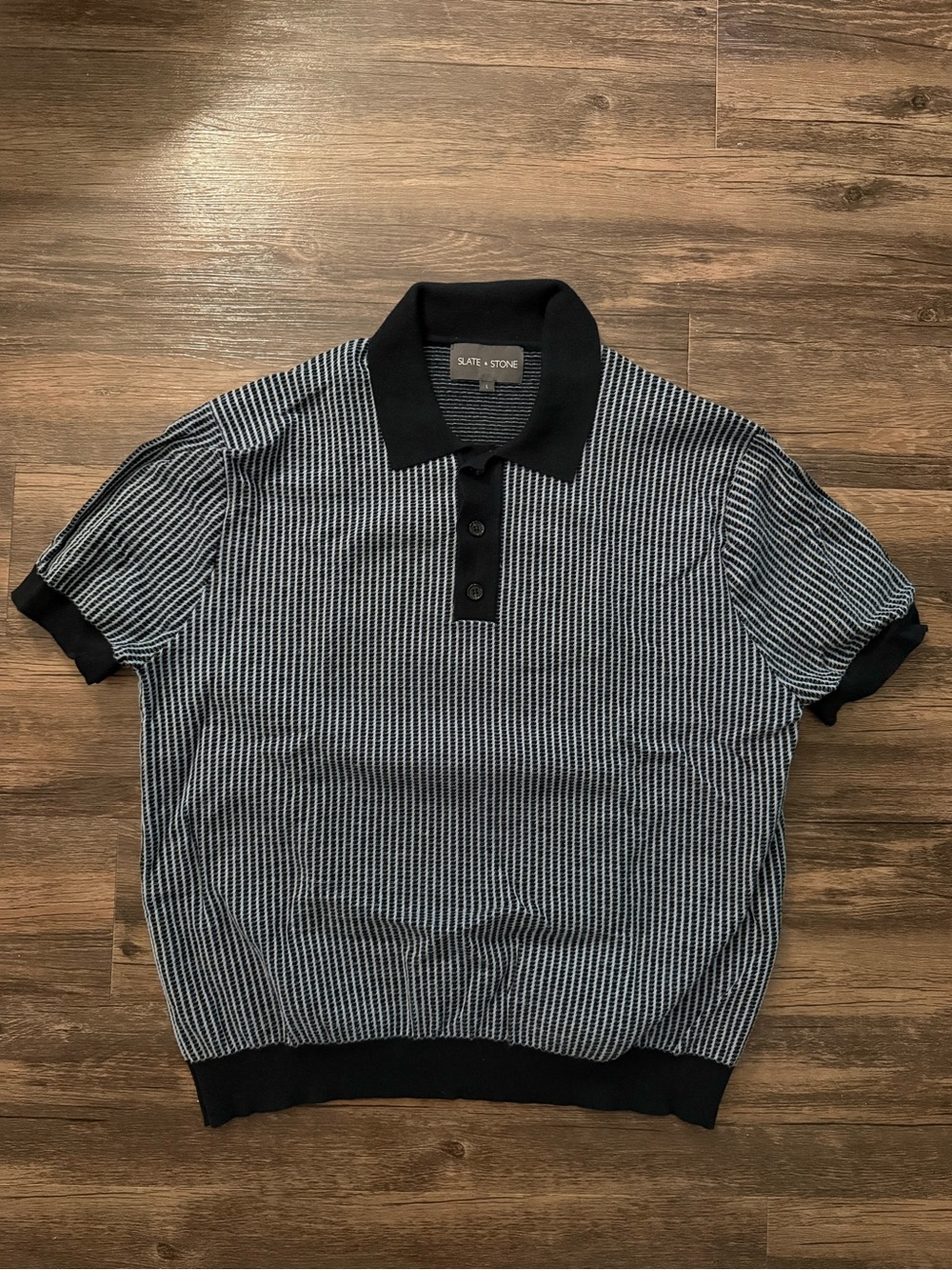 Slate & Stone blue sweater polo
